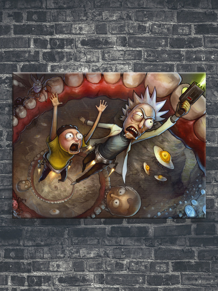 Картина на холсте Рик и Морти / Rick And Morty / картина для интерьера ...