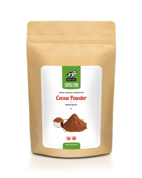 Какао-порошок натуральный CacaoCow, 200г - купить с доставкой по ...