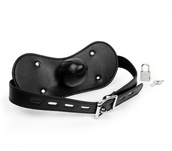 Кожаный кляп с замочком Notaby BDSM - купить с доставкой по выгодным ...