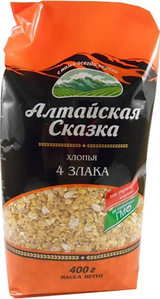 Хлопья 4 злака, Алтайская Сказка, 400 гр - купить с доставкой по ...