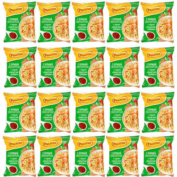 Роллтон Вермишель на домашнем бульоне с соусом пикантная заправка с ...