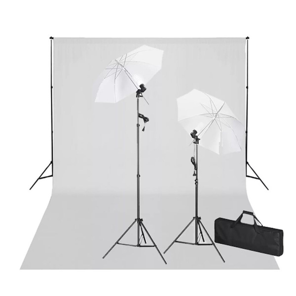 Комплект для фотостудии, белый фон 6 х 3 м и подсветка - купить с ...