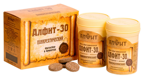 Алфит №30 Панкреатический чай 60 брикетов купить на OZON по низкой цене ...