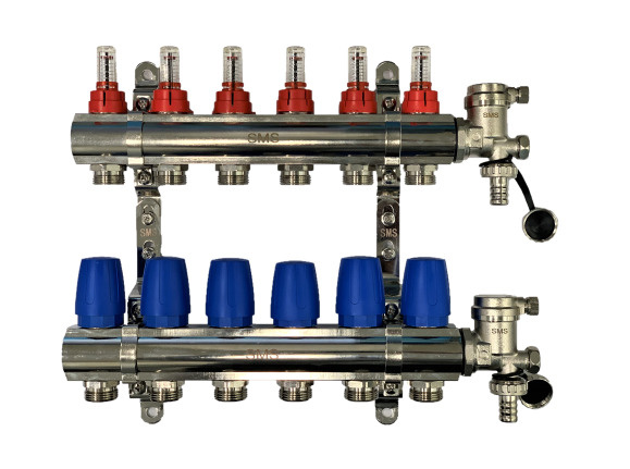 коллектор с расходомерами 6 выходов. коллектор с расходомерами 6 выходов. 586. коллекторная группа 1 х3/4 wester. колекторная группа stout sms 0907 0000009 с расходомерами 1"9.