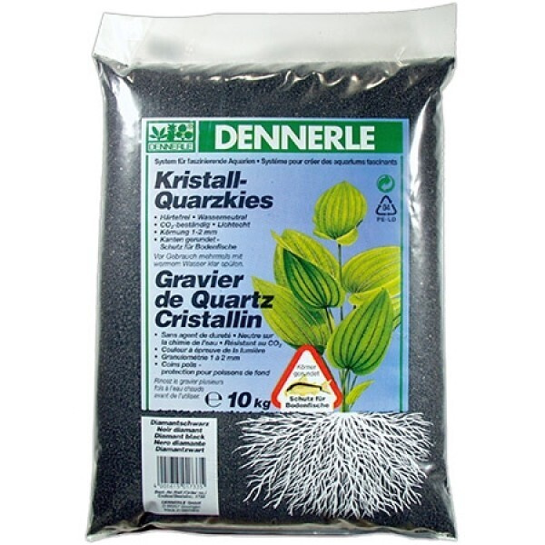 Грунт для аквариума Dennerle Crystal Quartz Gravel, черный, 10кг ...
