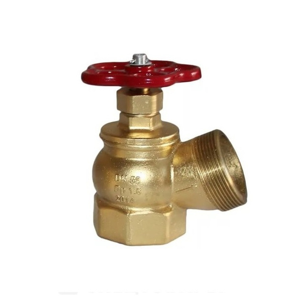 Клапан пожарный латунь угловой КПЛ-50-2 муфта/цапка 125 - купить с ...