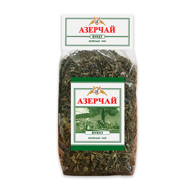 Зеленый чай крупнолистовой Азерчай байховый чай для заваривания ...