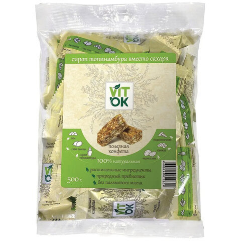 Конфеты неглазированные "VITok" злаковые с топинамбуром, 500 г, 2538 ...