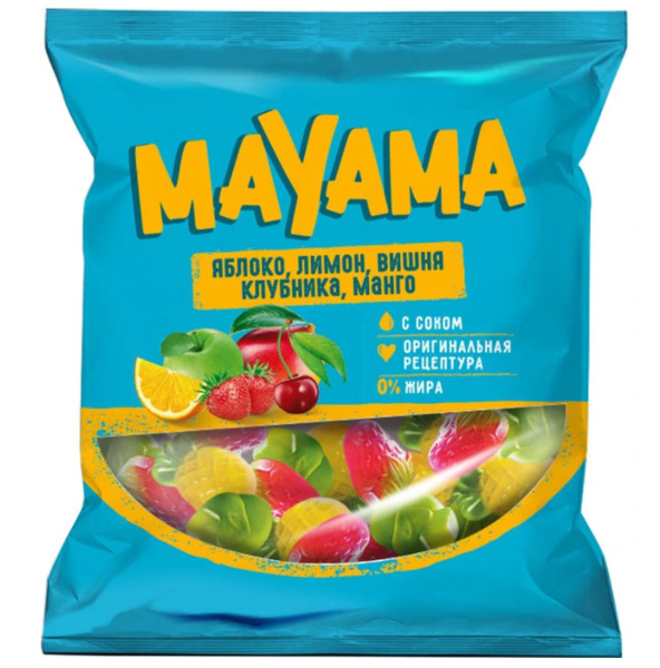 Маяма, мармелад жевательный со вкусами клубники, яблока, вишни, манго ...