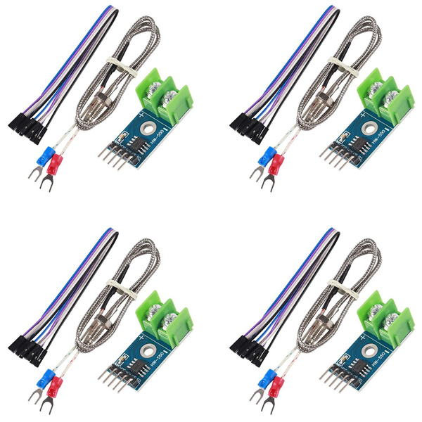 4 шт. DC3-5V модуль MAX6675 + датчик температуры термопары типа K ...