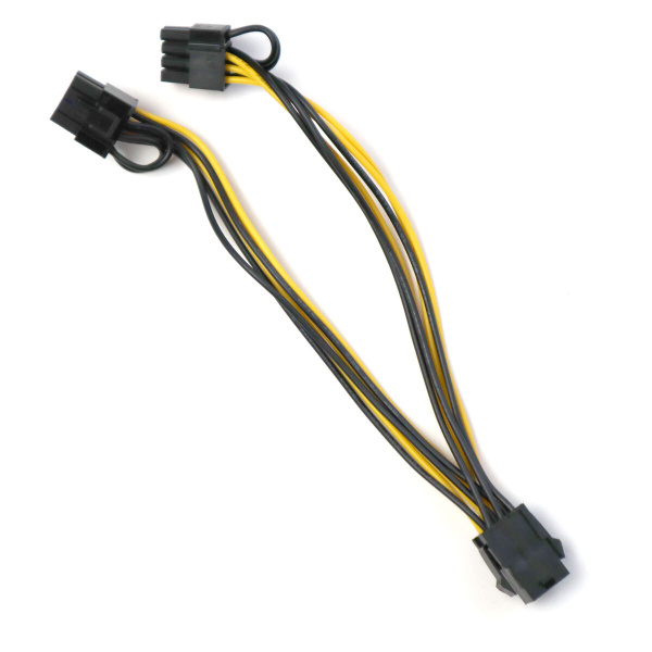 Переходник 6 пин на 8 пин PCIE (2х6+2 pin) кабель удлинитель питания ...