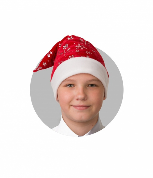 Колпак Красный со снежинками, плюш 100-6 - купить по доступным ценам в ...