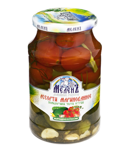 Ассорти "Меленъ" маринованные. черри/огурцы. 0.900 1шт - купить с ...
