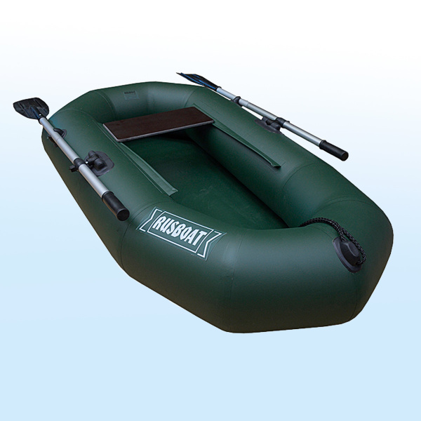 Гребная лодка ПВХ RUSBOAT 180 (в комплекте весла). Надувная одноместная ...