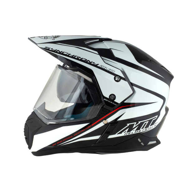 Кроссовый шлем для мотоцикла эндуро с визором MT SYNCHRONY Duo Sport ...