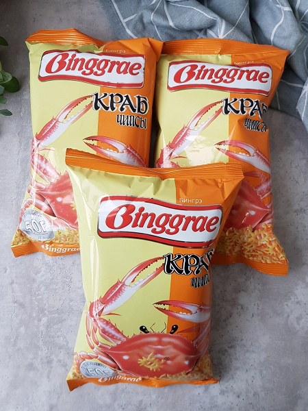 Binggrae / Чипсы Краб 50г, 3 шт - купить с доставкой по выгодным ценам ...