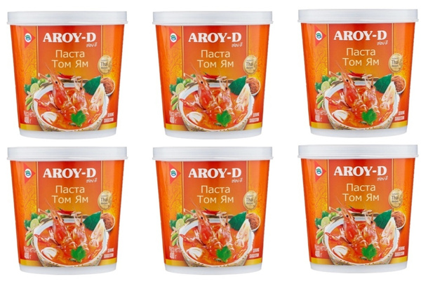 Aroy-D Паста Том Ям кисло-сладкая, 400 г 6 шт - купить с доставкой по ...