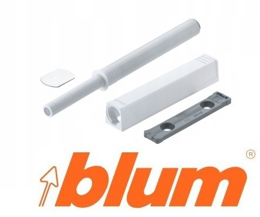 Толкатель фасада Blum TIP-ON (Push-to-open) длинный белый в комплекте с ...