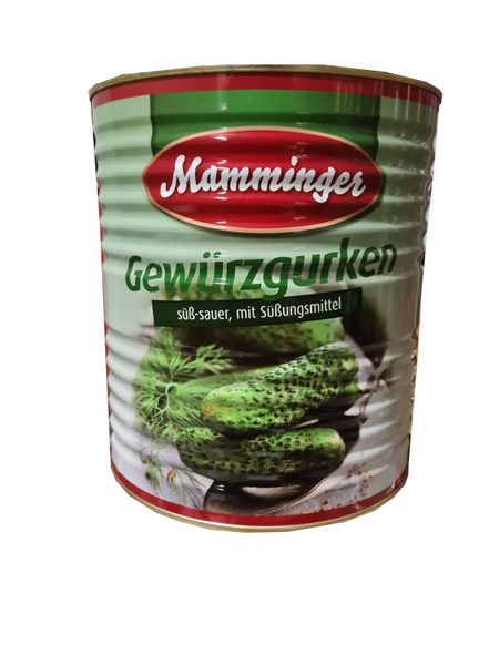Огурцы маринованные консервированные/ 6-9cм/Mamminger/Германия/в ...
