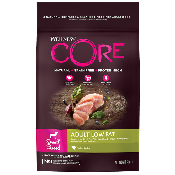 CORE Корм со сниженным содержанием жира из индейки с курицей для ...