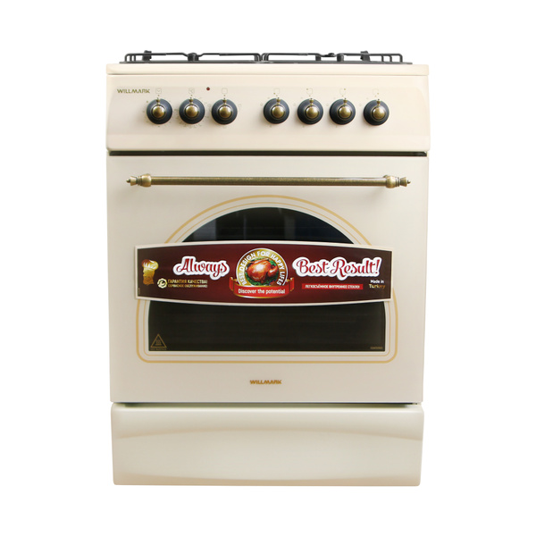 Плита комбинированная WILLMARK CS-6014 (60х60,4 газ.конф,эл.духовка ...
