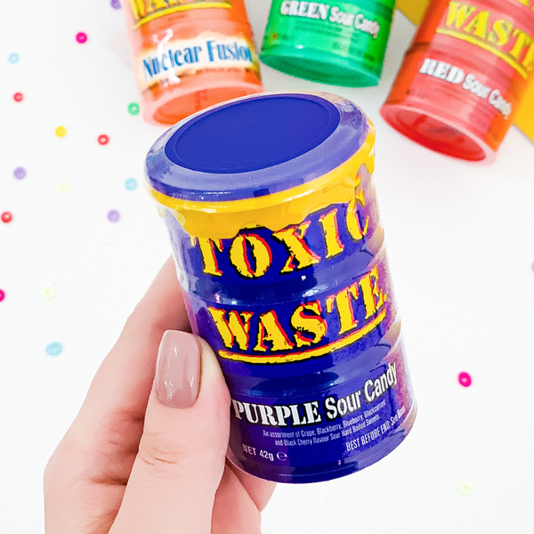 Карамель Toxic Waste Purple / Кислые конфеты Токсик / Токсик фиолетовый ...