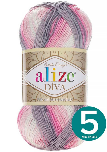Пряжа Alize Diva Batik (Ализе Дива Батик) - 3245, 100 г / 350 м (100% ...
