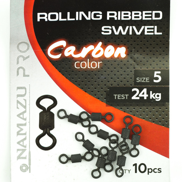 Вертлюги для рыбалки Namazu Pro ROLLING RIBBED SWIVEL, латунь, цв ...