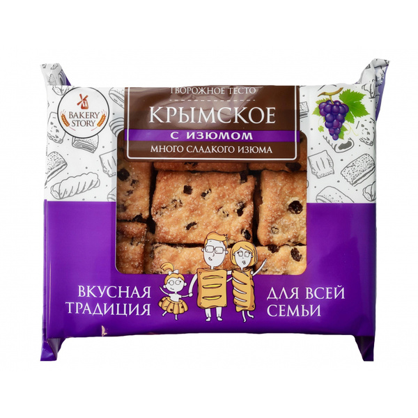 Характеристики Печенье Bakery Story Крымское Изделие сдобное с изюмом ...