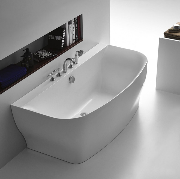 Акриловая ванна без перелива BELBAGNO BB74-1650-W0, 1650x780x590 ...