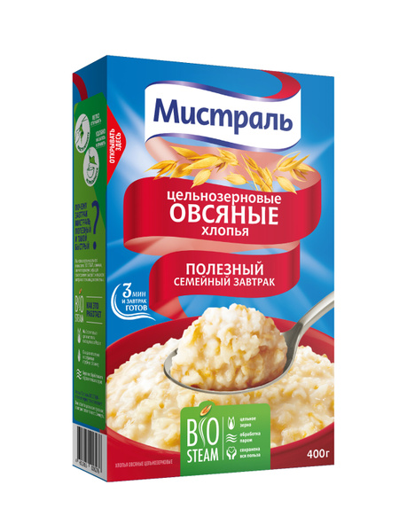 Мистраль Хлопья Овсяные, 400 г - купить с доставкой по выгодным ценам в ...