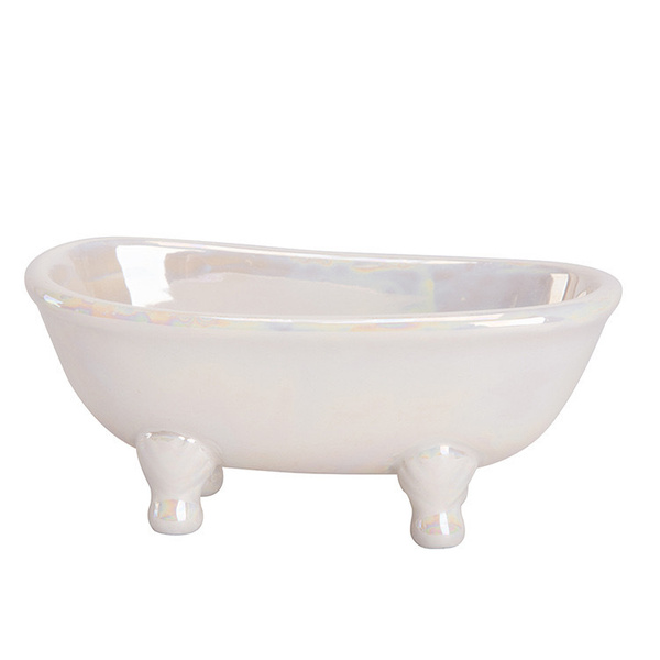 Керамическая мыльница - ванночка на ножках с отверстиями для слива воды ...