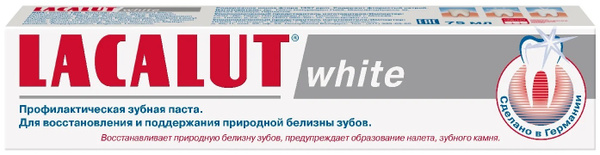 Зубная паста Лакалют, LACALUT White, 75мл - купить с доставкой по ...