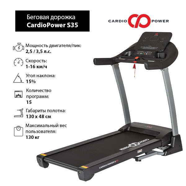 Беговая дорожка CardioPower S35 электрическая, складная для дома ...
