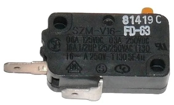 Микропереключатель двухпозиционный (125/250VAC, 16A) SZM-V16-FD-63 для ...