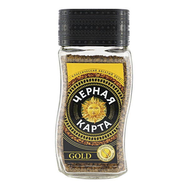 Кофе Черная Карта Gold растворимый сублимированный 190 г - купить с ...