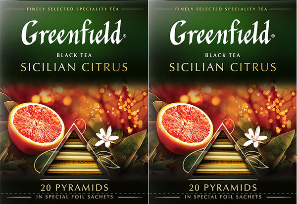 Чай черный Greenfield Sicilian Citrus в пирамидках 1,8 г х 20 шт в ...