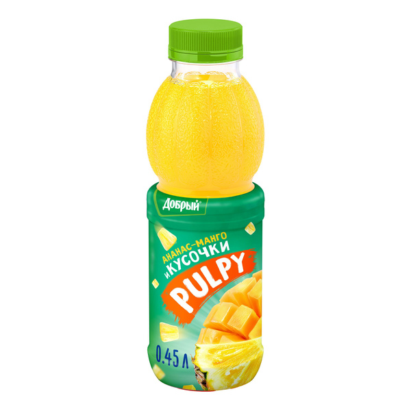 Напиток сокосодержащий Добрый Pulpy ананас-манго с кусочками ананаса ...