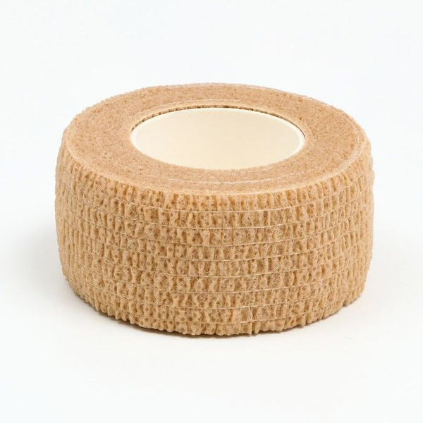 Бинт самофиксирующийся с горькой пропиткой, 2,5 см х 4,5 м, бежевый, 1 ...