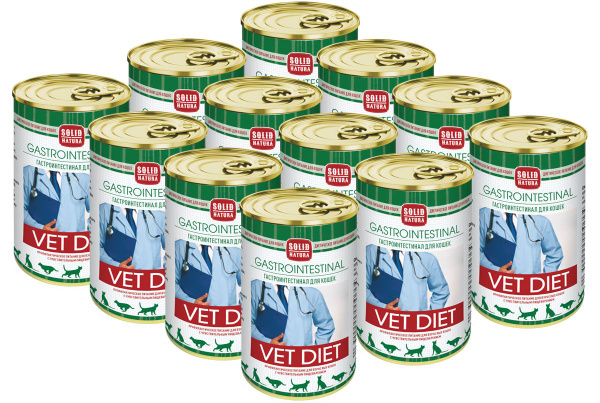 Консервы SOLID NATURA VET DIET GASTROINTESTINAL для взрослых кошек с ...