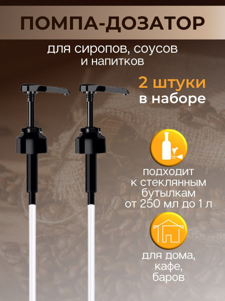 Дозатор для сиропа / Дозатор для бутылки 2шт/ Насадка для бутылок ...