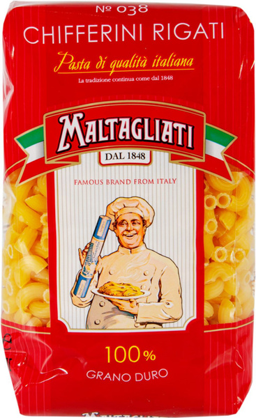 Макароны MALTAGLIATI Chifferini Rigati № 038, 450 г - 5 шт. - купить с ...