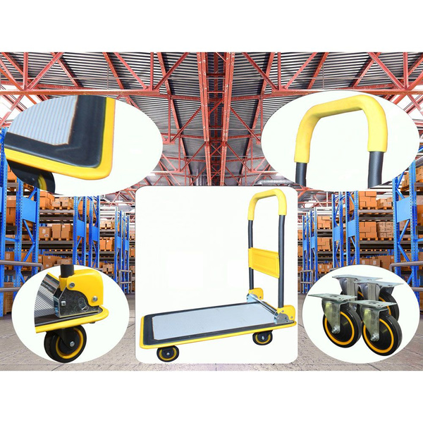 Тележка платформенная четырехколесная складная РН 150 PU - купить с ...
