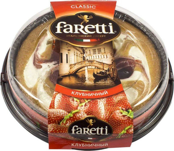 Faretti Торт Клубничный 400гр - купить с доставкой по выгодным ценам в ...
