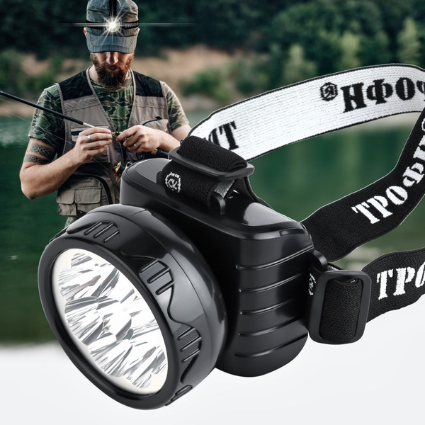 Фонарь налобный светодиодный TG9 Трофи мощный туристический / Фонарик ...