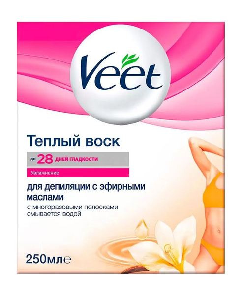 Veet Воск теплый для депиляции волос на теле, 250 г - купить с ...