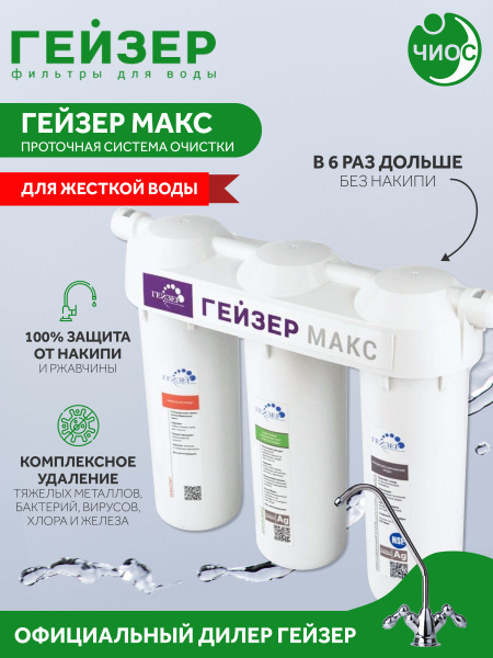 Фильтр встраиваемый под мойку, Гейзер Макс_SL 10 (Slim line) - купить в ...