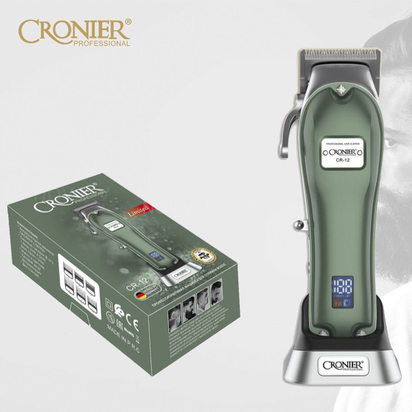 Машинка для стрижки CRONIER CR-12, зеленый, серебристый - купить по ...