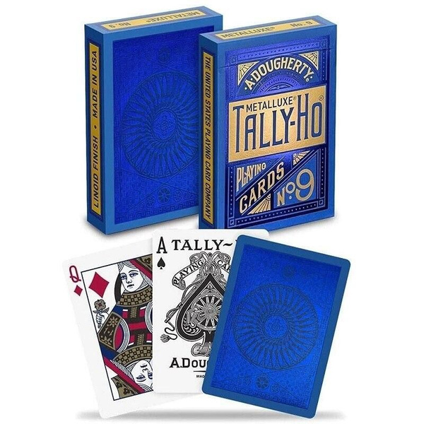 Игральные карты Bicycle Tally-Ho Metalluxe, голубые - купить с ...