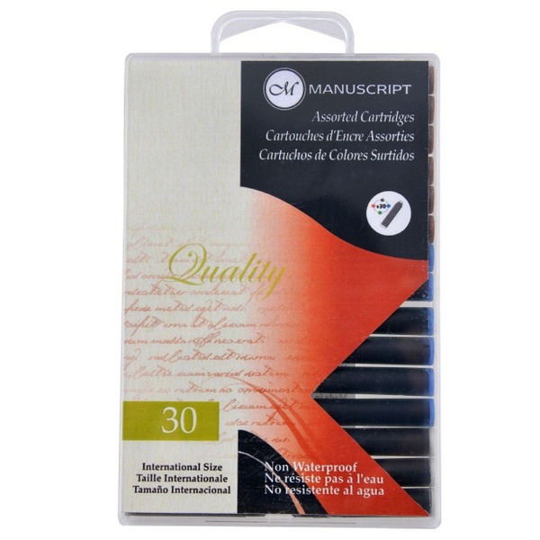 Набор картриджей для перьевой ручки Manuscript "Fountain Pen" 30 штук